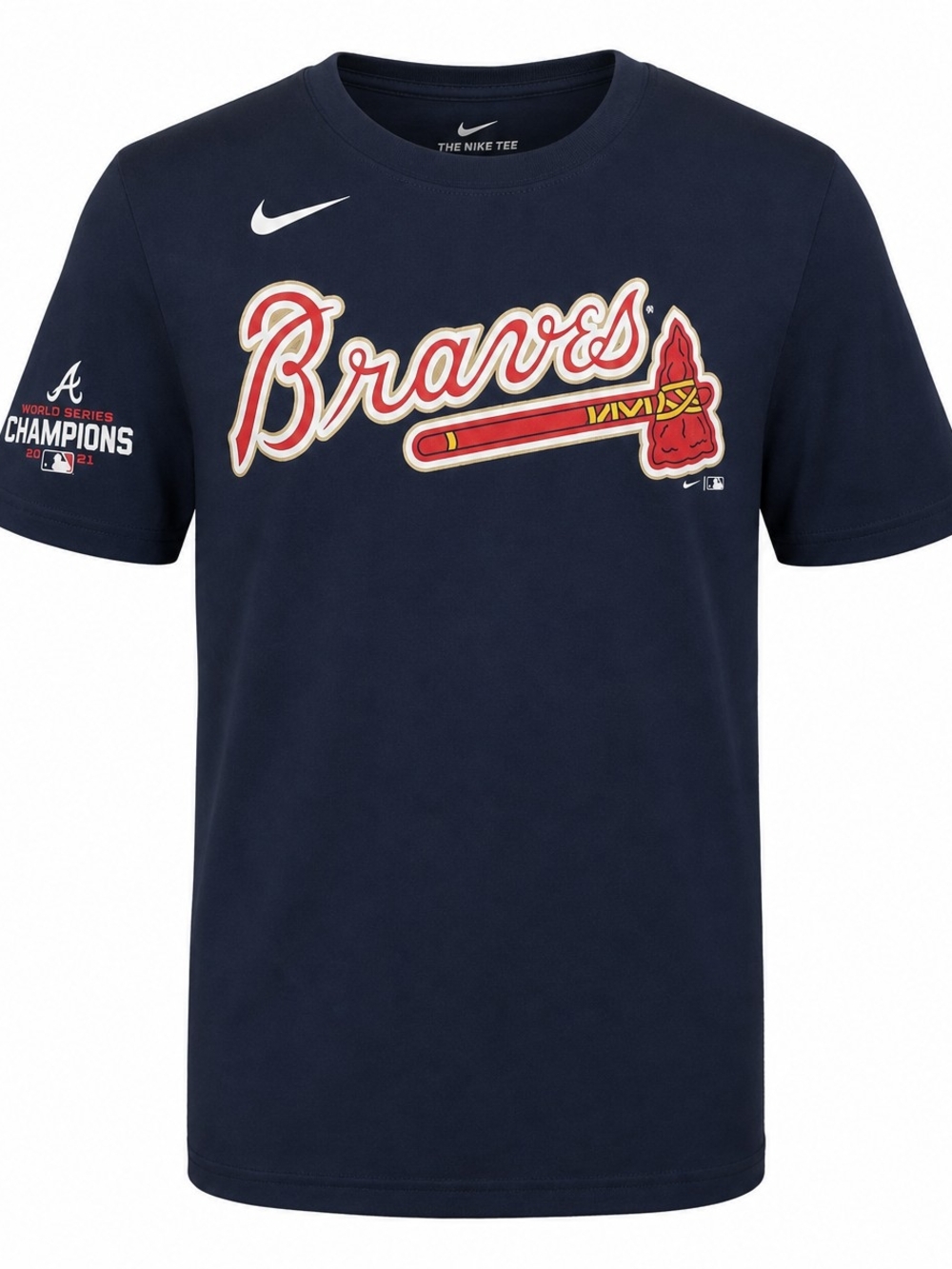 Nike Atlanta Braves 2021 World Series Champions T-Shirt - Navy - Size Medium